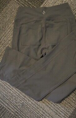 Skechers Women's Heather Grey  Pull On Leggings Size S Yoga Gym Stretch Pockets